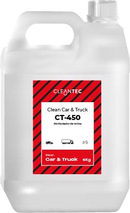 CLEAN CAR&TRUCK CT-450 es un abrillantador profesional de vinilos formulado para renovar y proteger superficies interiores y exteriores de vehículos. Restaura el brillo original de salpicaderos, paneles, gomas y plásticos, dejando un acabado uniforme, sin sensación grasosa y con efecto antistático. Su fórmula avanzada protege contra el desgaste, la decoloración y los rayos UV. Ideal para talleres, concesionarios y centros de detailing. Venta exclusiva para profesionales. Producto de uso profesional, no apto para uso doméstico.