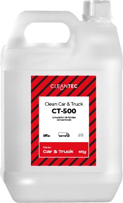 CLEAN CAR&TRUCK CT-500 es un limpiador concentrado de llantas especialmente formulado para eliminar residuos de polvo de freno, grasa y suciedad adherida en todo tipo de llantas metálicas. Su acción potente disuelve la suciedad más difícil sin dañar el acabado ni los componentes. Proporciona una limpieza rápida, segura y eficaz, devolviendo el brillo original a las llantas. Ideal para centros de lavado, talleres y profesionales del automovilismo. Venta exclusiva para profesionales. Producto de uso profesional, no apto para uso doméstico.
