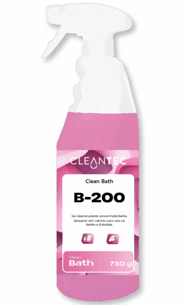 CLEAN DESCALER B-200 es un gel desincrustante concentrado especialmente formulado para la limpieza profunda de baños. Su alta eficacia elimina eficazmente los residuos de cal, sarro y suciedad en sanitarios, grifería, duchas y azulejos. Gracias a su textura en gel, se adhiere fácilmente a las superficies verticales, permitiendo una acción prolongada y resultados visibles desde la primera aplicación. Apto para entornos profesionales donde se requiere una higiene impecable y constante. Venta exclusiva para profesionales. Producto de uso profesional, no apto para uso doméstico.