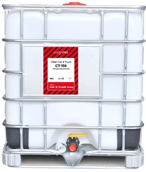 CLEAN CAR & TRUCK CT-110 es un detergente de baja alcalinidad formulado para la limpieza profesional de vehículos y superficies expuestas a suciedad ligera o moderada. Su acción equilibrada garantiza una limpieza eficaz sin comprometer la integridad de materiales delicados como pinturas, plásticos o aluminios. Ideal para entornos donde se requiere un lavado frecuente sin efectos abrasivos. Compatible con sistemas de dosificación automática, máquinas de presión o aplicación manual. Especialmente indicado para lavaderos industriales, empresas de transporte y talleres profesionales. Venta exclusiva para profesionales. Producto de uso profesional, no apto para uso doméstico.