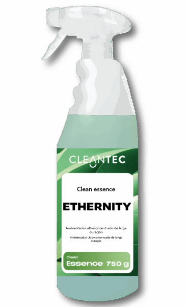 CLEAN ESSENCE ETHERNITY es un ambientador ultraconcentrado de larga duración que combina una fragancia envolvente y sofisticada con una fórmula de máxima persistencia. Diseñado para transformar ambientes cerrados en espacios agradables y memorables, neutraliza eficazmente olores indeseados con solo unas gotas, dejando un aroma limpio y elegante durante días. Ideal para su uso en vehículos, oficinas, zonas comerciales y áreas de atención al cliente. Venta exclusiva para profesionales. Producto de uso profesional, no apto para uso doméstico.