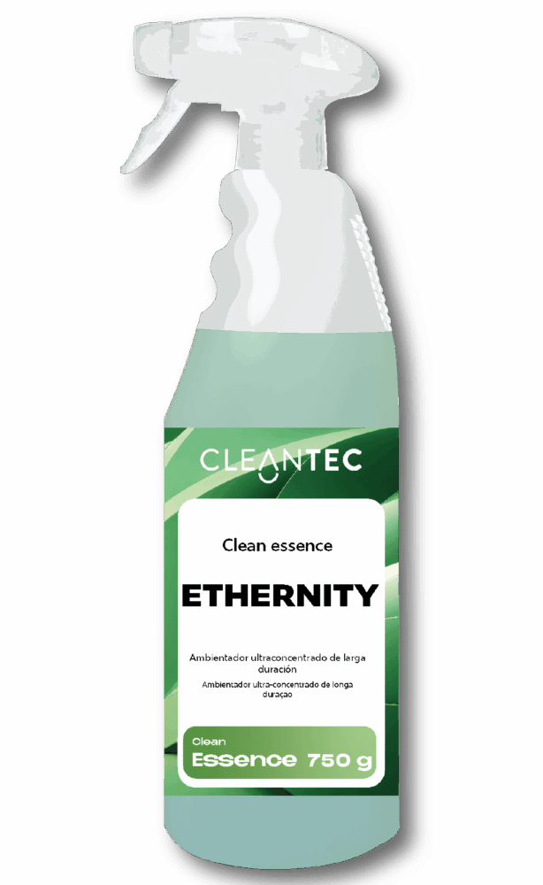 CLEAN ESSENCE ETHERNITY es un ambientador ultraconcentrado de larga duración que combina una fragancia envolvente y sofisticada con una fórmula de máxima persistencia. Diseñado para transformar ambientes cerrados en espacios agradables y memorables, neutraliza eficazmente olores indeseados con solo unas gotas, dejando un aroma limpio y elegante durante días. Ideal para su uso en vehículos, oficinas, zonas comerciales y áreas de atención al cliente. Venta exclusiva para profesionales. Producto de uso profesional, no apto para uso doméstico.