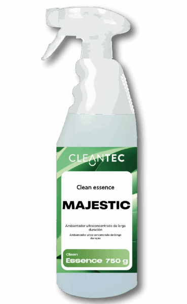 CLEAN ESSENCE MAJESTIC es un agua de colonia profesional de larga duración, con una fragancia intensa, elegante y con personalidad, ideal para aportar un toque distintivo tras la limpieza interior de vehículos y espacios cerrados. Su fórmula está diseñada para ofrecer una experiencia olfativa envolvente, neutralizando olores no deseados y dejando una sensación de frescura y sofisticación que perdura. Perfecta para centros de detailing, concesionarios, oficinas y espacios comerciales. Venta exclusiva para profesionales. Producto de uso profesional, no apto para uso doméstico.