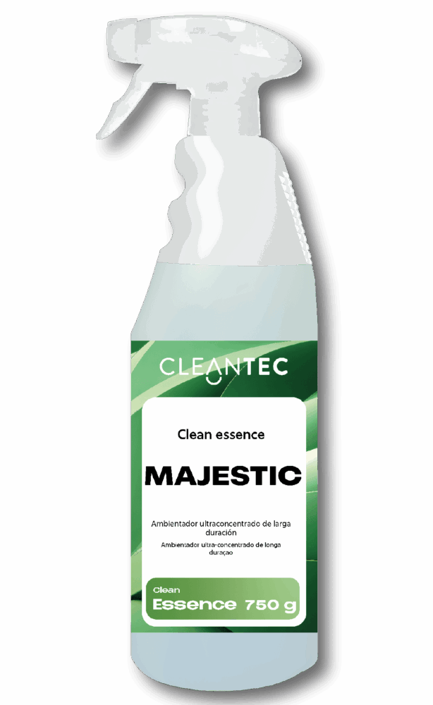 CLEAN ESSENCE MAJESTIC es un agua de colonia profesional de larga duración, con una fragancia intensa, elegante y con personalidad, ideal para aportar un toque distintivo tras la limpieza interior de vehículos y espacios cerrados. Su fórmula está diseñada para ofrecer una experiencia olfativa envolvente, neutralizando olores no deseados y dejando una sensación de frescura y sofisticación que perdura. Perfecta para centros de detailing, concesionarios, oficinas y espacios comerciales. Venta exclusiva para profesionales. Producto de uso profesional, no apto para uso doméstico.