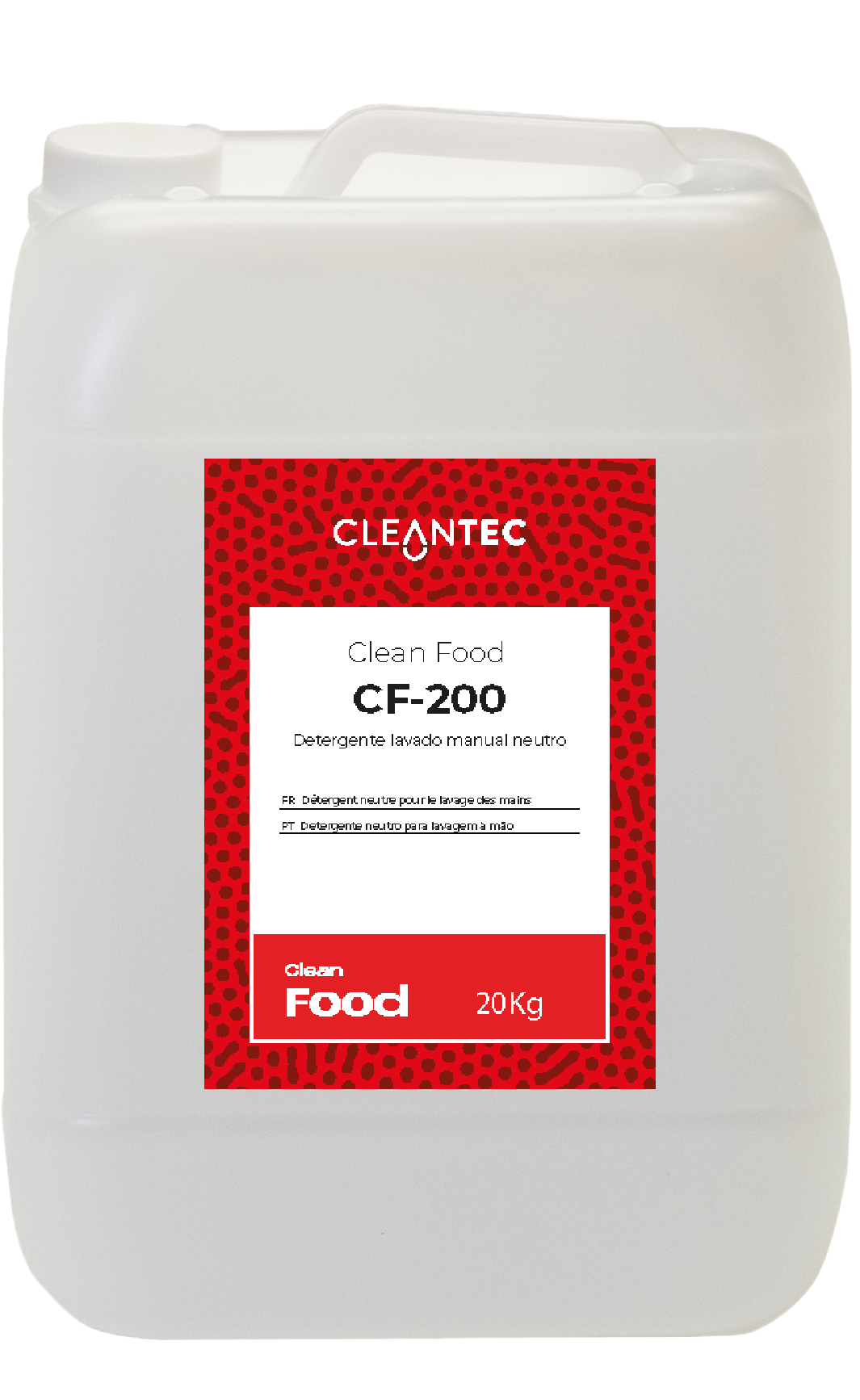 CLEAN FOOD CF-200 es un detergente neutro especialmente formulado para el lavado manual de utensilios, menaje y superficies en la industria alimentaria. Su fórmula equilibrada garantiza una limpieza eficaz sin dañar materiales delicados como aluminio, plástico o acero inoxidable. Produce una espuma estable y fácil de enjuagar, eliminando grasa ligera, restos orgánicos y suciedad común con total seguridad. Ideal para cocinas industriales, obradores, restaurantes y áreas de preparación de alimentos. Venta exclusiva para profesionales. Producto de uso profesional, no apto para uso doméstico.