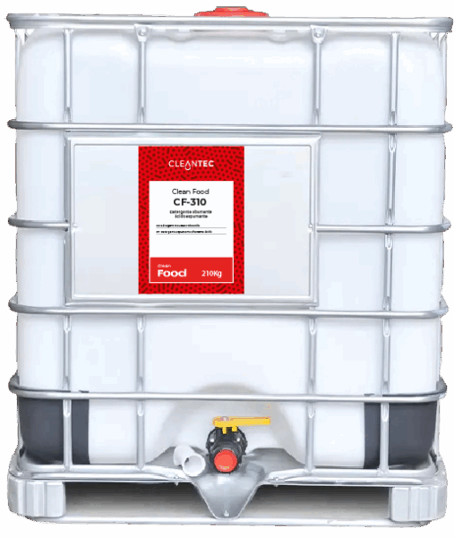 CLEAN FOOD CF-310 es un detergente espumante de carácter altamente ácido, diseñado para eliminar incrustaciones calcáreas, residuos minerales y óxidos en superficies de la industria alimentaria. Su fórmula genera una espuma densa y adherente que prolonga el tiempo de contacto y mejora la eficacia en superficies verticales o de difícil acceso. Ideal para limpiar suelos, paredes, maquinaria y estructuras de acero inoxidable expuestas a aguas duras o procesos térmicos. Venta exclusiva para profesionales. Producto de uso profesional, no apto para uso doméstico.