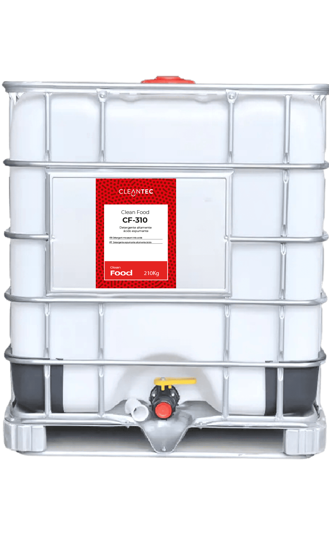 CLEAN FOOD CF-310 es un detergente espumante de carácter altamente ácido, diseñado para eliminar incrustaciones calcáreas, residuos minerales y óxidos en superficies de la industria alimentaria. Su fórmula genera una espuma densa y adherente que prolonga el tiempo de contacto y mejora la eficacia en superficies verticales o de difícil acceso. Ideal para limpiar suelos, paredes, maquinaria y estructuras de acero inoxidable expuestas a aguas duras o procesos térmicos. Venta exclusiva para profesionales. Producto de uso profesional, no apto para uso doméstico.