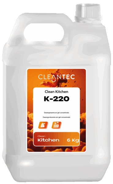 Enérgico desengrasante alcalino en gel altamente concentrado, ideal para eliminar la suciedad y grasa más persistente en elementos de cocina.