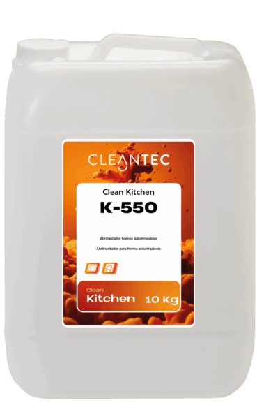 CLEAN KITCHEN K-550 es un abrillantador líquido de alto rendimiento, formulado específicamente para hornos autolimpiables con sistemas de lavado automático. Facilita el secado uniforme de las superficies internas tras los ciclos de limpieza, evitando marcas de agua y residuos calcáreos, y dejando un acabado limpio y brillante. Compatible con hornos de convección, vapor o mixtos que integran dosificación automática de abrillantador. Ideal para hostelería, colectividades y restauración profesional. Venta exclusiva para profesionales. Producto de uso profesional, no apto para uso doméstico.