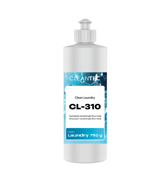 CLEAN LAUNDRY CL-310 es un suavizante concentrado profesional, con una sofisticada fragancia Blue Musk, diseñada para dejar los tejidos suaves, perfumados y con una agradable sensación de frescura prolongada. Su fórmula suaviza las fibras, reduce la electricidad estática y facilita el planchado, aportando un acabado cuidado incluso tras múltiples lavados. Ideal para lavanderías autoservicio, hoteles, residencias y colectividades que buscan calidad y aroma duradero. Venta exclusiva para profesionales. Producto de uso profesional, no apto para uso doméstico.