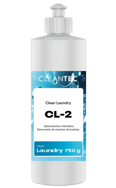 CLEAN LAUNDRY CL-2 es un quitamanchas enzimático profesional, diseñado para actuar de forma eficaz sobre manchas de origen orgánico como sangre, leche, sudor, huevo, césped y restos alimentarios. Gracias a su contenido en enzimas activas, descompone las proteínas y facilita la eliminación completa de los residuos sin dañar las fibras textiles. Ideal para utilizar como pretratamiento localizado antes del lavado principal en lavanderías, colectividades, hostelería y hospitales. Compatible con programas automáticos y detergentes habituales. Venta exclusiva para profesionales. Producto de uso profesional, no apto para uso doméstico.