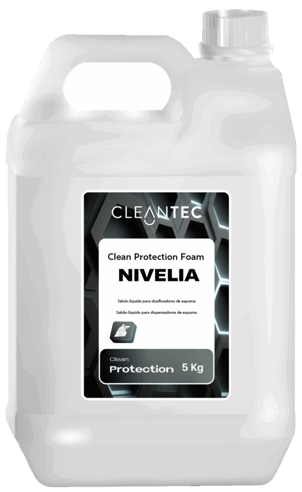 CLEAN PROTECTION NIVELIA es un jabón líquido para manos en formato espuma, diseñado para su uso en dispensadores rellenables en entornos profesionales. Su fórmula suave y equilibrada limpia eficazmente sin resecar la piel, generando una espuma rica y cremosa que facilita el aclarado y reduce el consumo de producto por uso. Ideal para centros sanitarios, hostelería, colectividades y espacios con alto tránsito. Enriquecido con agentes dermoprotectores. Venta exclusiva para profesionales. Producto de uso profesional, no apto para uso doméstico.