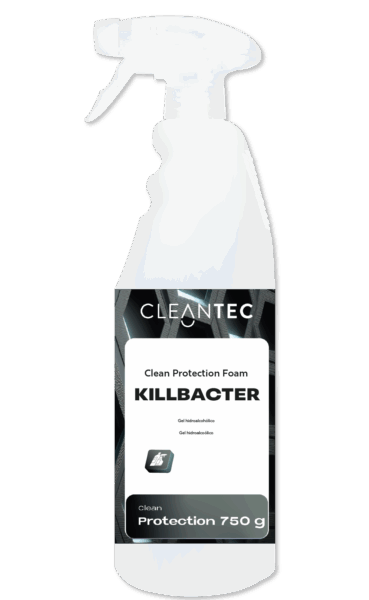 CLEAN KILLBACTER es un gel hidroalcohólico profesional, formulado para la desinfección rápida de manos sin necesidad de agua ni aclarado. Su alta concentración en alcohol garantiza una acción eficaz contra bacterias, virus y hongos, secando rápidamente y dejando una sensación fresca sin residuos pegajosos. Enriquecido con agentes hidratantes que protegen la piel incluso con uso frecuente. Ideal para centros sanitarios, oficinas, comercios, industria alimentaria y zonas comunes de tránsito elevado. Venta exclusiva para profesionales. Producto de uso profesional, no apto para uso doméstico.