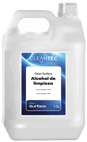 CLEAN SURFACE ALCOHOL DE LIMPIEZA es un producto desinfectante y limpiador de alta eficacia, ideal para eliminación de grasa, suciedad y residuos en superficies de vidrio, metal y plásticos. Su fórmula evapora rápidamente sin dejar residuos, dejando las superficies limpias y sin marcas. Se utiliza comúnmente en entornos industriales, oficinas, hospitales y hogares para la limpieza de equipos electrónicos, cristales y herramientas. Producto no abrasivo, fácil de aplicar y eficaz contra bacterias y gérmenes.
