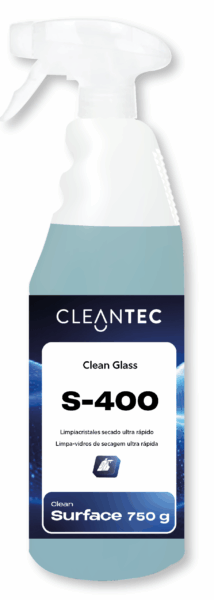 CLEAN GLASS S-400 es un limpiador profesional para cristales y superficies vitrificadas, formulado para ofrecer un secado ultrarrápido y sin marcas, incluso en condiciones de humedad o temperaturas variables. Elimina de forma eficaz polvo, huellas, grasa ligera y residuos ambientales, dejando una superficie brillante y completamente transparente. Ideal para ventanas, vitrinas, espejos, mamparas y superficies acristaladas en oficinas, comercios, hoteles y entornos sanitarios. No requiere aclarado. Venta exclusiva para profesionales. Producto de uso profesional, no apto para uso doméstico.