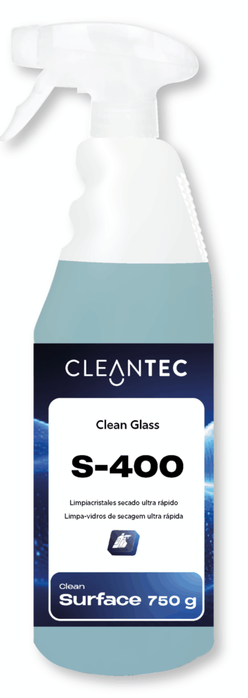 CLEAN GLASS S-400 es un limpiador profesional para cristales y superficies vitrificadas, formulado para ofrecer un secado ultrarrápido y sin marcas, incluso en condiciones de humedad o temperaturas variables. Elimina de forma eficaz polvo, huellas, grasa ligera y residuos ambientales, dejando una superficie brillante y completamente transparente. Ideal para ventanas, vitrinas, espejos, mamparas y superficies acristaladas en oficinas, comercios, hoteles y entornos sanitarios. No requiere aclarado. Venta exclusiva para profesionales. Producto de uso profesional, no apto para uso doméstico.