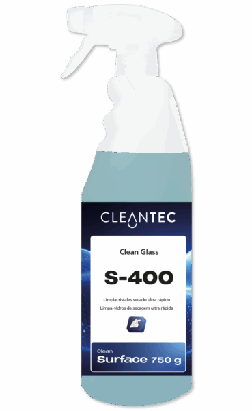 CLEAN GLASS S-400 es un limpiador profesional para cristales y superficies vitrificadas, formulado para ofrecer un secado ultrarrápido y sin marcas, incluso en condiciones de humedad o temperaturas variables. Elimina de forma eficaz polvo, huellas, grasa ligera y residuos ambientales, dejando una superficie brillante y completamente transparente. Ideal para ventanas, vitrinas, espejos, mamparas y superficies acristaladas en oficinas, comercios, hoteles y entornos sanitarios. No requiere aclarado. Venta exclusiva para profesionales. Producto de uso profesional, no apto para uso doméstico.