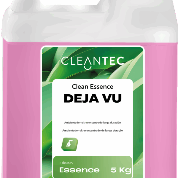CLEAN ESSENCE DEJA VU es un ambientador ultraconcentrado de larga duración, formulado para proporcionar una fragancia intensa, sofisticada y duradera en todo tipo de espacios cerrados. Su composición de alta persistencia neutraliza eficazmente olores desagradables, creando un entorno elegante y acogedor. Ideal para aplicar tras la limpieza interior de vehículos, en zonas comerciales, hoteles o salas de espera. Su acción prolongada garantiza una sensación de frescura exclusiva con solo unas gotas. Venta exclusiva para profesionales. Producto de uso profesional, no apto para uso doméstico.