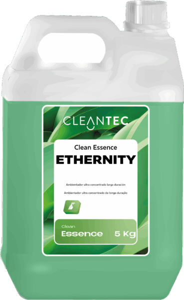 CLEAN ESSENCE ETHERNITY es un ambientador ultraconcentrado de larga duración que combina una fragancia envolvente y sofisticada con una fórmula de máxima persistencia. Diseñado para transformar ambientes cerrados en espacios agradables y memorables, neutraliza eficazmente olores indeseados con solo unas gotas, dejando un aroma limpio y elegante durante días. Ideal para su uso en vehículos, oficinas, zonas comerciales y áreas de atención al cliente. Venta exclusiva para profesionales. Producto de uso profesional, no apto para uso doméstico.