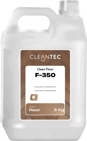 CLEAN FLOOR F-350 es un limpiador de suelos con bioalcohol y fragancia a limón, formulado para ofrecer una limpieza eficaz, un secado rápido y un aroma cítrico fresco. Ideal para limpiezas diarias en espacios donde se requiere higiene, desodorización y una fragancia limpia y agradable. Su contenido en bioalcohol favorece la evaporación rápida, reduciendo tiempos de secado y dejando los suelos brillantes y sin marcas. Apto para fregado manual o con maquinaria automática. Venta exclusiva para profesionales. Producto de uso profesional, no apto para uso doméstico.