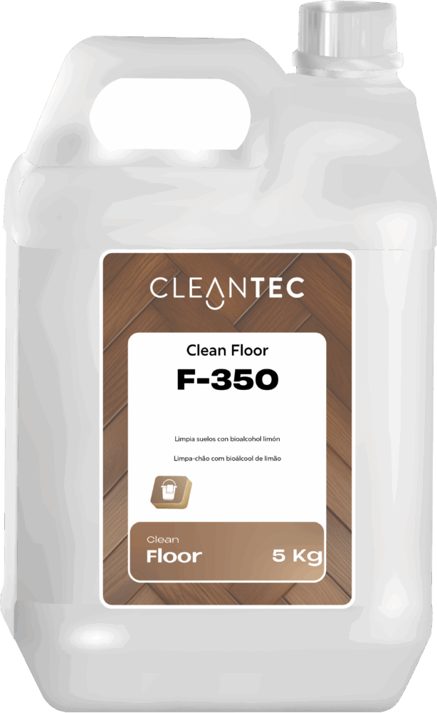 CLEAN FLOOR F-350 es un limpiador de suelos con bioalcohol y fragancia a limón, formulado para ofrecer una limpieza eficaz, un secado rápido y un aroma cítrico fresco. Ideal para limpiezas diarias en espacios donde se requiere higiene, desodorización y una fragancia limpia y agradable. Su contenido en bioalcohol favorece la evaporación rápida, reduciendo tiempos de secado y dejando los suelos brillantes y sin marcas. Apto para fregado manual o con maquinaria automática. Venta exclusiva para profesionales. Producto de uso profesional, no apto para uso doméstico.