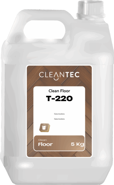 CLEAN FLOOR T-220 es una cera incolora autobrillante, formulada para proteger y embellecer suelos en entornos profesionales. Crea una película resistente que realza el aspecto natural del pavimento, proporcionando brillo, protección frente al desgaste y efecto antideslizante. Ideal para superficies de terrazo, mármol, gres y vinilo en oficinas, centros comerciales, hospitales y espacios de alto tránsito. Su aplicación regular facilita el mantenimiento diario y prolonga la vida útil del suelo. Venta exclusiva para profesionales. Producto de uso profesional, no apto para uso doméstico.