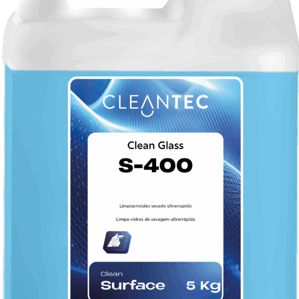 CLEAN GLASS S-400 es un limpiador profesional para cristales y superficies vitrificadas, formulado para ofrecer un secado ultrarrápido y sin marcas, incluso en condiciones de humedad o temperaturas variables. Elimina de forma eficaz polvo, huellas, grasa ligera y residuos ambientales, dejando una superficie brillante y completamente transparente. Ideal para ventanas, vitrinas, espejos, mamparas y superficies acristaladas en oficinas, comercios, hoteles y entornos sanitarios. No requiere aclarado. Venta exclusiva para profesionales. Producto de uso profesional, no apto para uso doméstico.