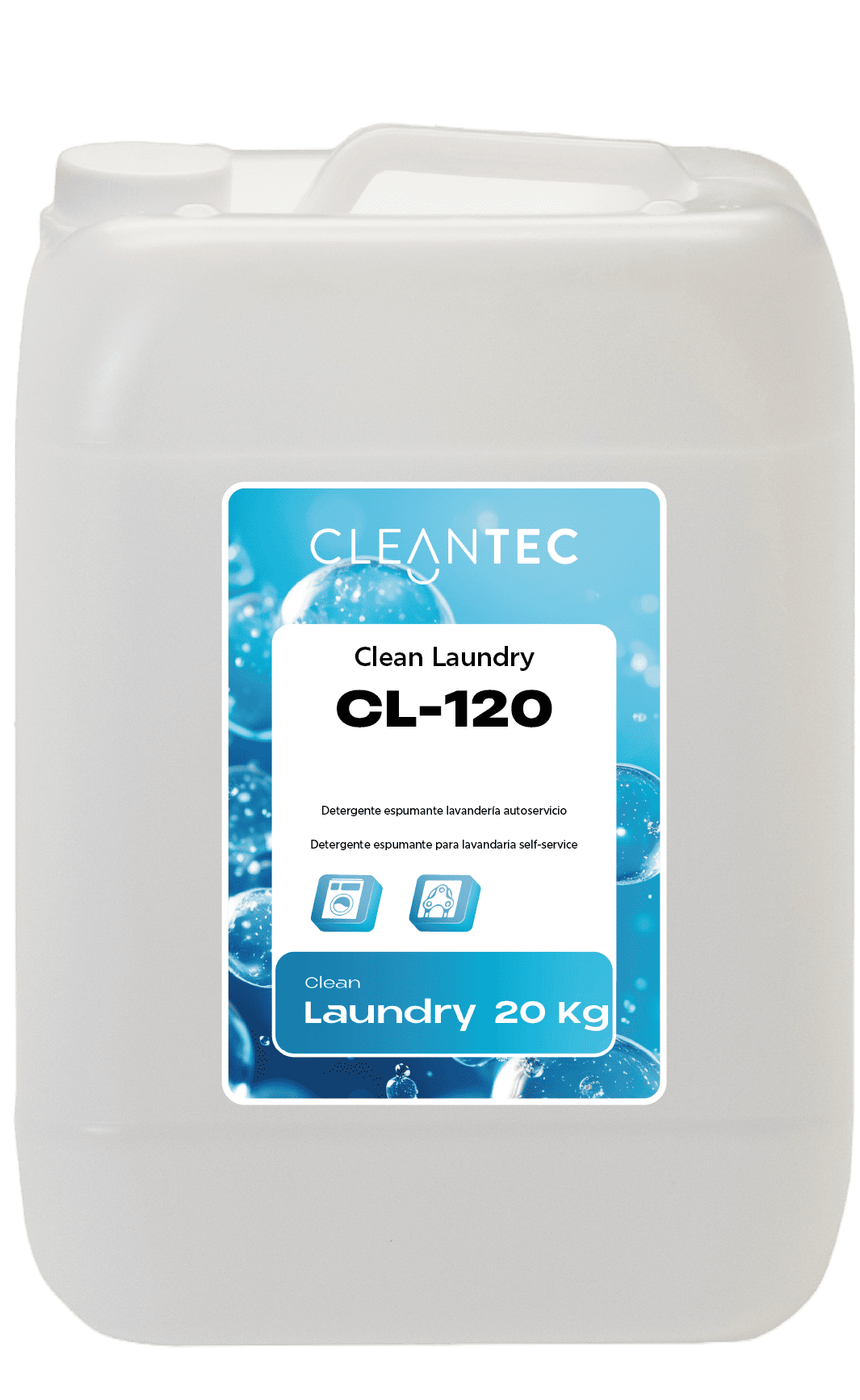 CLEAN LAUNDRY CL-120 es un detergente espumante concentrado, formulado específicamente para lavanderías autoservicio y colectividades. Combina poder desengrasante y acción perfumante, garantizando una limpieza profunda en todo tipo de prendas, incluso en ciclos cortos. Su espuma controlada protege los tejidos durante el lavado, respetando colores y fibras. Ideal para ropa de uso diario, mantelería y uniformes. Compatible con aguas de distintas durezas y programas automáticos. Venta exclusiva para profesionales. Producto de uso profesional, no apto para uso doméstico.