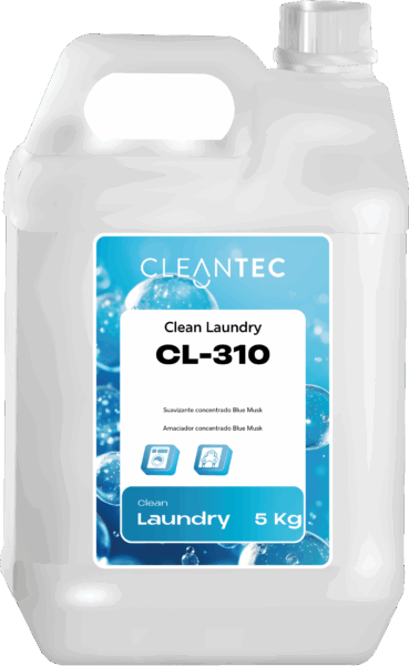CLEAN LAUNDRY CL-310 es un suavizante concentrado profesional, con una sofisticada fragancia Blue Musk, diseñada para dejar los tejidos suaves, perfumados y con una agradable sensación de frescura prolongada. Su fórmula suaviza las fibras, reduce la electricidad estática y facilita el planchado, aportando un acabado cuidado incluso tras múltiples lavados. Ideal para lavanderías autoservicio, hoteles, residencias y colectividades que buscan calidad y aroma duradero. Venta exclusiva para profesionales. Producto de uso profesional, no apto para uso doméstico.