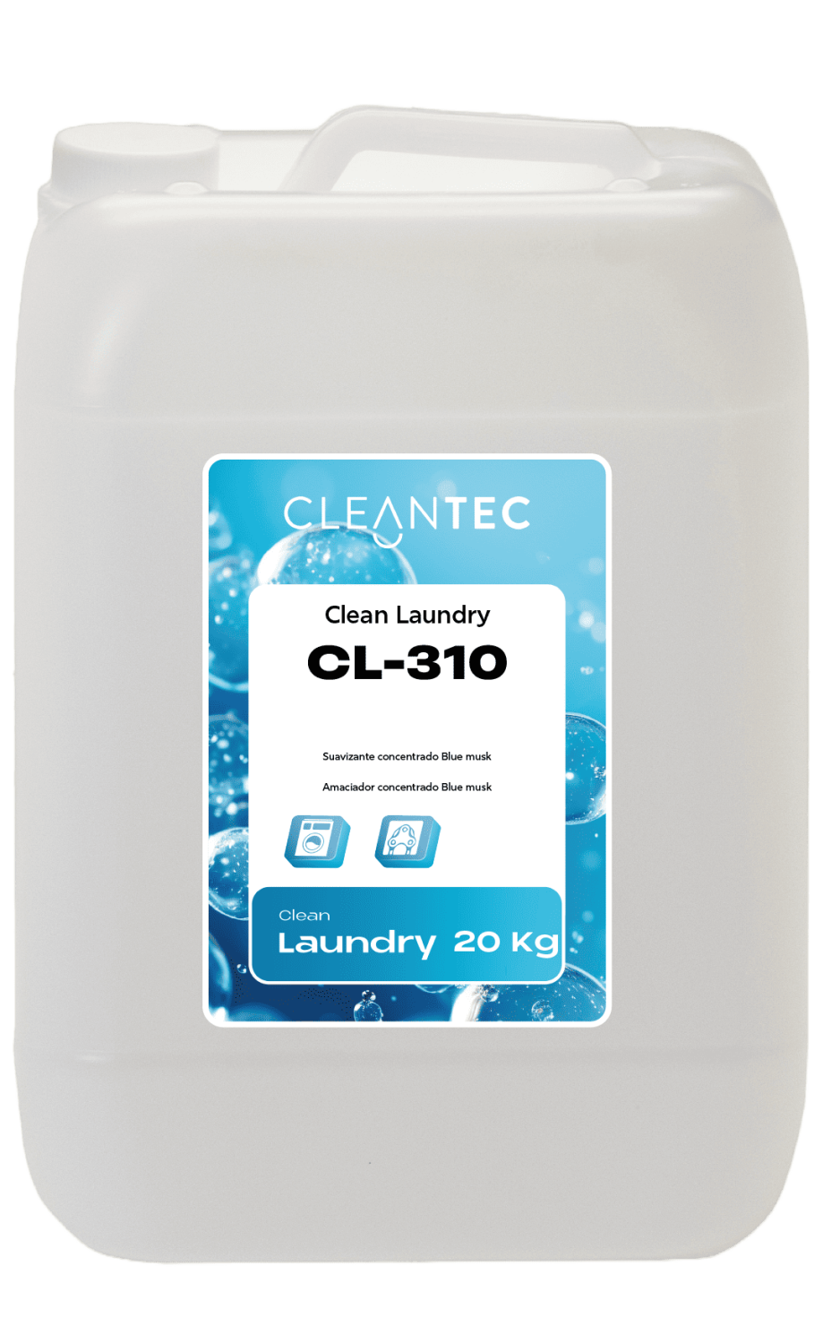 CLEAN LAUNDRY CL-310 es un suavizante concentrado profesional, con una sofisticada fragancia Blue Musk, diseñada para dejar los tejidos suaves, perfumados y con una agradable sensación de frescura prolongada. Su fórmula suaviza las fibras, reduce la electricidad estática y facilita el planchado, aportando un acabado cuidado incluso tras múltiples lavados. Ideal para lavanderías autoservicio, hoteles, residencias y colectividades que buscan calidad y aroma duradero. Venta exclusiva para profesionales. Producto de uso profesional, no apto para uso doméstico.