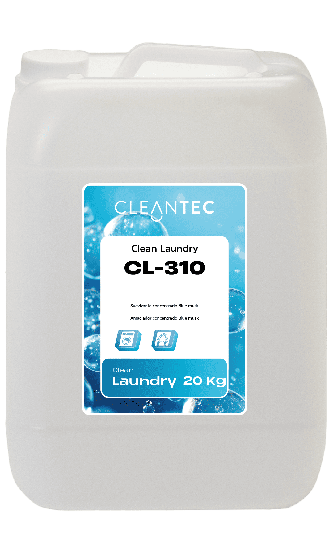 CLEAN LAUNDRY CL-310 es un suavizante concentrado profesional, con una sofisticada fragancia Blue Musk, diseñada para dejar los tejidos suaves, perfumados y con una agradable sensación de frescura prolongada. Su fórmula suaviza las fibras, reduce la electricidad estática y facilita el planchado, aportando un acabado cuidado incluso tras múltiples lavados. Ideal para lavanderías autoservicio, hoteles, residencias y colectividades que buscan calidad y aroma duradero. Venta exclusiva para profesionales. Producto de uso profesional, no apto para uso doméstico.
