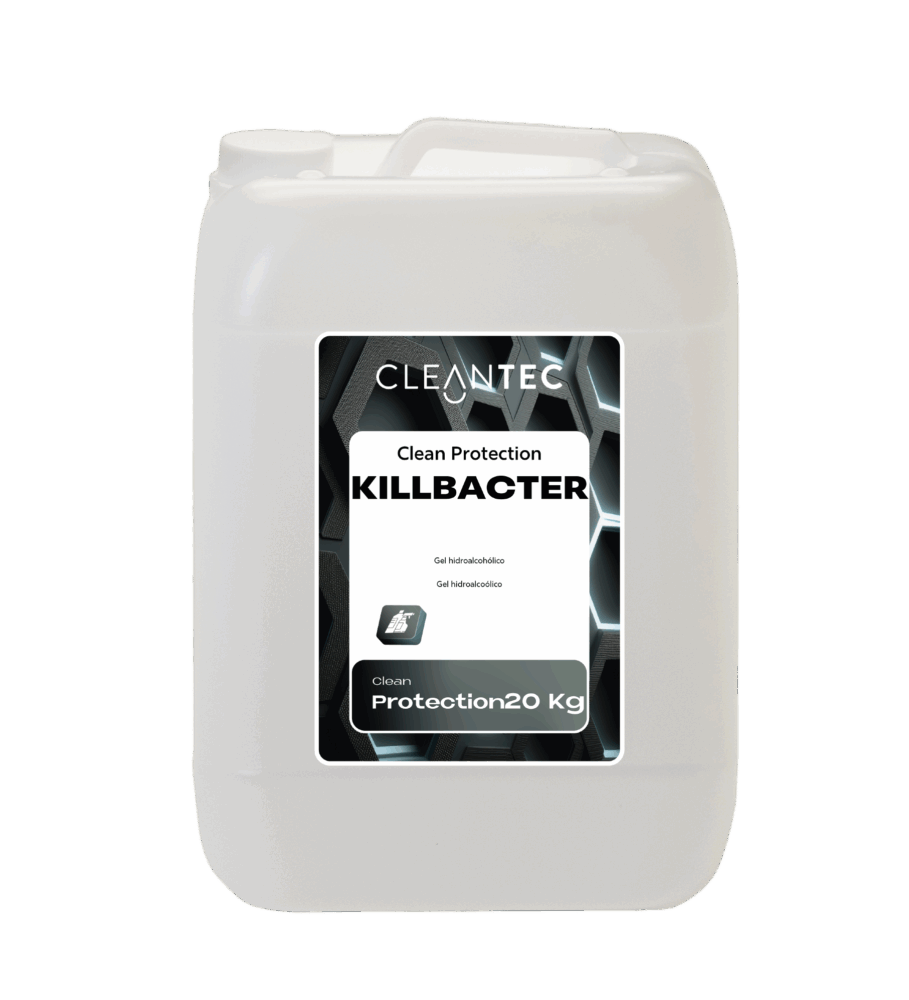 CLEAN KILLBACTER es un gel hidroalcohólico profesional, formulado para la desinfección rápida de manos sin necesidad de agua ni aclarado. Su alta concentración en alcohol garantiza una acción eficaz contra bacterias, virus y hongos, secando rápidamente y dejando una sensación fresca sin residuos pegajosos. Enriquecido con agentes hidratantes que protegen la piel incluso con uso frecuente. Ideal para centros sanitarios, oficinas, comercios, industria alimentaria y zonas comunes de tránsito elevado. Venta exclusiva para profesionales. Producto de uso profesional, no apto para uso doméstico.