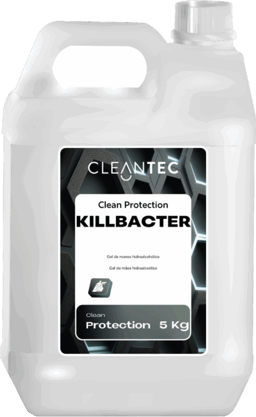 CLEAN KILLBACTER es un gel hidroalcohólico profesional, formulado para la desinfección rápida de manos sin necesidad de agua ni aclarado. Su alta concentración en alcohol garantiza una acción eficaz contra bacterias, virus y hongos, secando rápidamente y dejando una sensación fresca sin residuos pegajosos. Enriquecido con agentes hidratantes que protegen la piel incluso con uso frecuente. Ideal para centros sanitarios, oficinas, comercios, industria alimentaria y zonas comunes de tránsito elevado. Venta exclusiva para profesionales. Producto de uso profesional, no apto para uso doméstico.