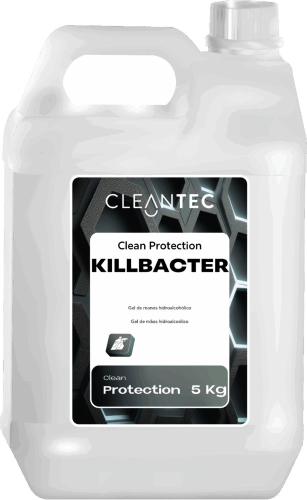 CLEAN KILLBACTER es un gel hidroalcohólico profesional, formulado para la desinfección rápida de manos sin necesidad de agua ni aclarado. Su alta concentración en alcohol garantiza una acción eficaz contra bacterias, virus y hongos, secando rápidamente y dejando una sensación fresca sin residuos pegajosos. Enriquecido con agentes hidratantes que protegen la piel incluso con uso frecuente. Ideal para centros sanitarios, oficinas, comercios, industria alimentaria y zonas comunes de tránsito elevado. Venta exclusiva para profesionales. Producto de uso profesional, no apto para uso doméstico.