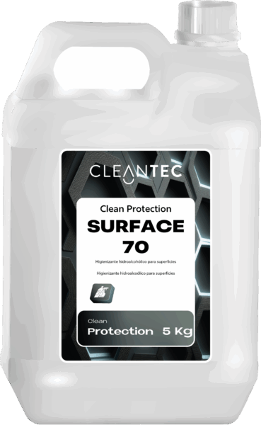 CLEAN SURFACE 70% es un higienizante hidroalcohólico de acción rápida, formulado con 70% de alcohol para la desinfección eficaz de superficies en contacto frecuente. Evapora rápidamente sin dejar residuos, lo que lo hace ideal para mesas, mostradores, pomos, teclados, maquinaria y zonas comunes. Recomendado para entornos donde se requiere higiene constante y aplicación frecuente, como oficinas, centros sanitarios, hostelería, comercios y transporte público. No necesita aclarado. Venta exclusiva para profesionales. Producto de uso profesional, no apto para uso doméstico.