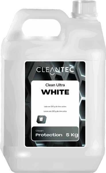 CLEAN ULTRA WHITE es una lejía profesional de alta concentración, formulada con 150 g de cloro activo por litro para garantizar una acción desinfectante, blanqueante y desodorizante eficaz en entornos que requieren máxima higiene. Elimina microorganismos, manchas orgánicas y malos olores en superficies, tejidos blancos resistentes y sistemas de saneamiento. Ideal para su uso en lavanderías, cocinas industriales, colectividades, instalaciones sanitarias e industria alimentaria. Venta exclusiva para profesionales. Producto de uso profesional, no apto para uso doméstico.