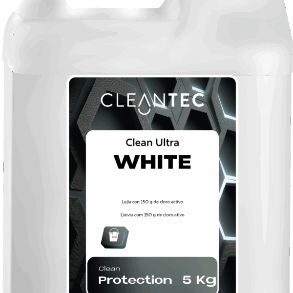 CLEAN ULTRA WHITE es una lejía profesional de alta concentración, formulada con 150 g de cloro activo por litro para garantizar una acción desinfectante, blanqueante y desodorizante eficaz en entornos que requieren máxima higiene. Elimina microorganismos, manchas orgánicas y malos olores en superficies, tejidos blancos resistentes y sistemas de saneamiento. Ideal para su uso en lavanderías, cocinas industriales, colectividades, instalaciones sanitarias e industria alimentaria. Venta exclusiva para profesionales. Producto de uso profesional, no apto para uso doméstico.