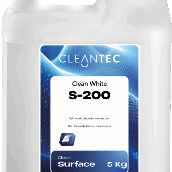 CLEAN WHITE S-200 es un gel limpiador clorado de alta concentración, formulado para la limpieza y desinfección profunda de superficies lavables. Su textura en gel permite una mayor adherencia y tiempo de contacto, optimizando la acción del cloro activo sobre grasas, residuos orgánicos, manchas difíciles y contaminantes microbiológicos. Ideal para baños, cocinas industriales, suelos, azulejos y zonas de alto riesgo higiénico. Compatible con protocolos de limpieza y desinfección profesional. Venta exclusiva para profesionales. Producto de uso profesional, no apto para uso doméstico.