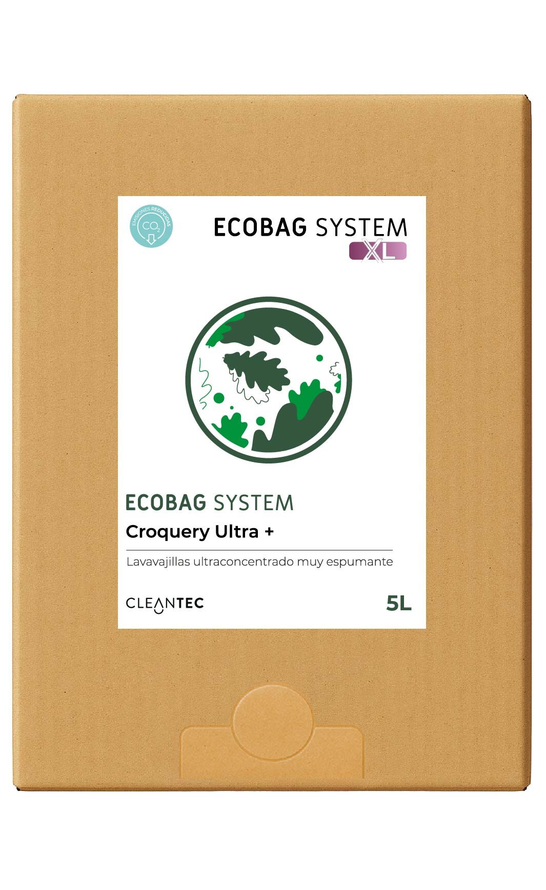 ECOBAG SYSTEM XL CROQUERY ULTRA+ es un lavavajillas manual ultraconcentrado, formulado para producir una espuma densa y duradera, ideal para el lavado de vajilla en entornos profesionales. Su fórmula actúa de forma eficaz sobre grasas, restos de comida y suciedad incrustada, dejando la vajilla con un acabado limpio y brillante. El sistema ECOBAG asegura una dosificación eficiente y sostenible. Venta exclusiva para profesionales. Producto de uso profesional, no apto para uso doméstico.