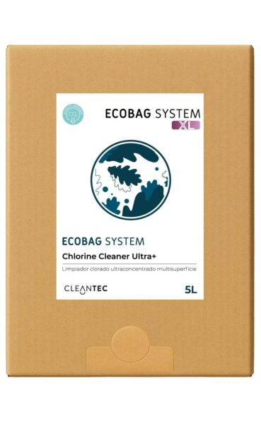 ECOBAG SYSTEM XL CHLORINE CLEANER ULTRA+ es un limpiador clorado higienizante ultraconcentrado, formulado para eliminar manchas, grasa y residuos orgánicos, a la vez que desinfecta superficies en áreas profesionales como cocinas, baños, y zonas de manipulación alimentaria. Su acción potente garantiza un alto nivel higiénico en una sola pasada. El sistema ECOBAG asegura una dosificación precisa y optimiza el uso del producto. Venta exclusiva para profesionales. Producto de uso profesional, no apto para uso doméstico.