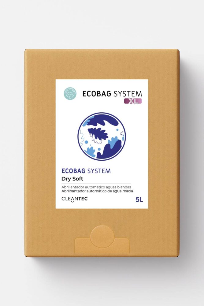ECOBAG SYSTEM XL DRY SOFT es un abrillantador automático ultraconcentrado, diseñado para aguas blandas, proporcionando un acabado brillante y sin residuos en vajilla, cristalería y utensilios. Previene las manchas de agua y mejora el rendimiento de los sistemas de lavado automáticos. Ideal para lavavajillas industriales en entornos con agua blanda. El sistema ECOBAG promueve el uso eficiente y responsable del producto. Venta exclusiva para profesionales. Producto de uso profesional, no apto para uso doméstico.