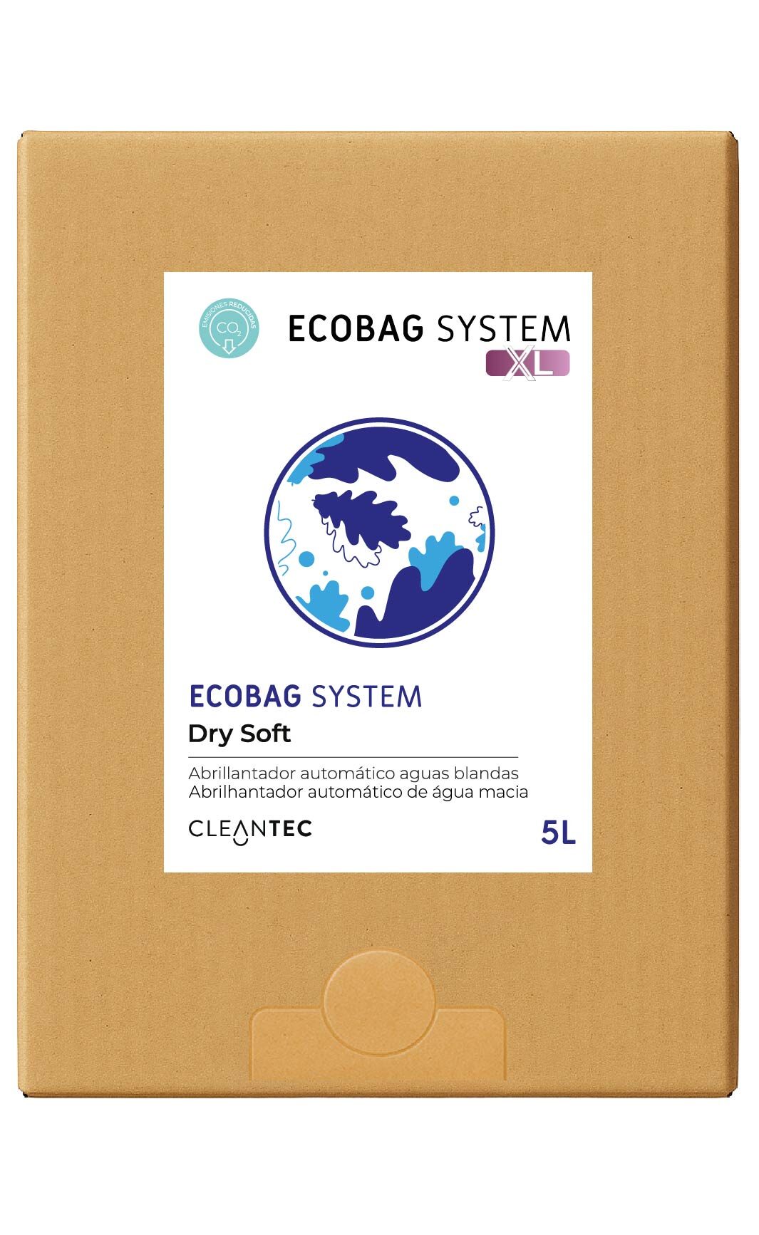 ECOBAG SYSTEM XL DRY SOFT es un abrillantador automático ultraconcentrado, diseñado para aguas blandas, proporcionando un acabado brillante y sin residuos en vajilla, cristalería y utensilios. Previene las manchas de agua y mejora el rendimiento de los sistemas de lavado automáticos. Ideal para lavavajillas industriales en entornos con agua blanda. El sistema ECOBAG promueve el uso eficiente y responsable del producto. Venta exclusiva para profesionales. Producto de uso profesional, no apto para uso doméstico.