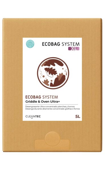ECOBAG SYSTEM XL GRIDDLE & OVEN ULTRA+ es un desengrasante ultraconcentrado de alta eficacia, diseñado para la limpieza de planchas y hornos, eliminando grasas, aceites y residuos quemados sin dañar las superficies. Ideal para su uso en cocinas industriales con equipos de alto rendimiento. Su fórmula avanzada asegura una limpieza profunda con mínimo esfuerzo. El sistema ECOBAG facilita la dosificación precisa y limpia. Venta exclusiva para profesionales. Producto de uso profesional, no apto para uso doméstico.