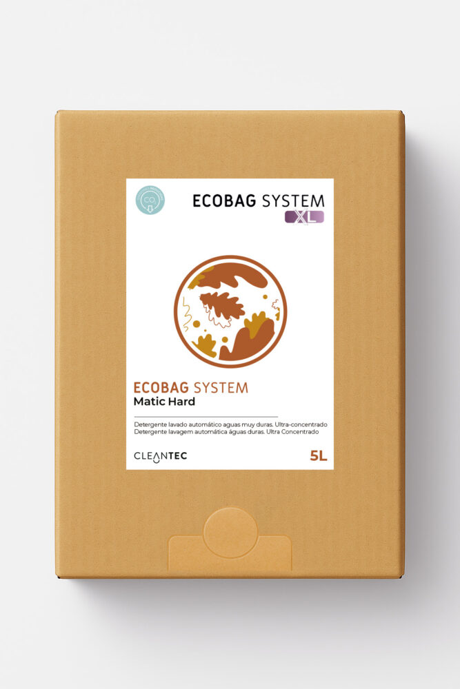 ECOBAG SYSTEM XL MATIC HARD es un detergente automático ultraconcentrado, formulado para aguas duras, que elimina grasas, residuos de alimentos y manchas difíciles sin dejar residuos. Apta para lavavajillas industriales y entornos con agua dura. Proporciona una limpieza eficaz y asegura el brillo de la vajilla. Ideal para entornos de alta demanda como hoteles, restaurantes y comedores industriales. El sistema ECOBAG permite una dosificación precisa y sostenible. Venta exclusiva para profesionales. Producto de uso profesional, no apto para uso doméstico.