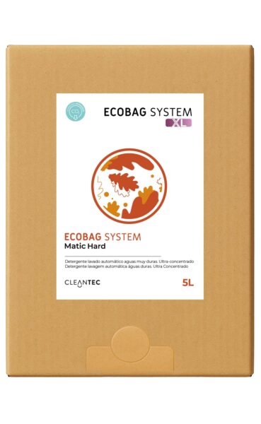 ECOBAG SYSTEM XL MATIC HARD es un detergente automático ultraconcentrado, formulado para aguas duras, que elimina grasas, residuos de alimentos y manchas difíciles sin dejar residuos. Apta para lavavajillas industriales y entornos con agua dura. Proporciona una limpieza eficaz y asegura el brillo de la vajilla. Ideal para entornos de alta demanda como hoteles, restaurantes y comedores industriales. El sistema ECOBAG permite una dosificación precisa y sostenible. Venta exclusiva para profesionales. Producto de uso profesional, no apto para uso doméstico.