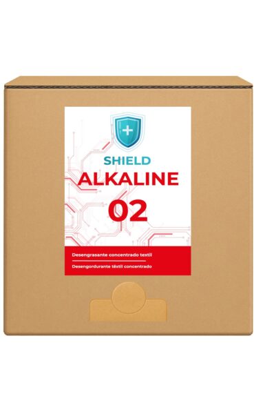 ECOBAG SYSTEM XXL SHIELD ALKALINE 02 es un desengordurante concentrado textil, formulado para eliminar grasas, aceites y residuos orgánicos de tejidos y materiales industriales resistentes. Su fórmula alcalina actúa eficazmente en aguas duras o blandas, proporcionando un lavado profundo sin dañar los materiales. Ideal para lavanderías industriales y procesos textiles de alta exigencia. Sistema ECOBAG para dosificación precisa, segura y sostenible. Venta exclusiva para profesionales. Producto de uso profesional, no apto para uso doméstico.