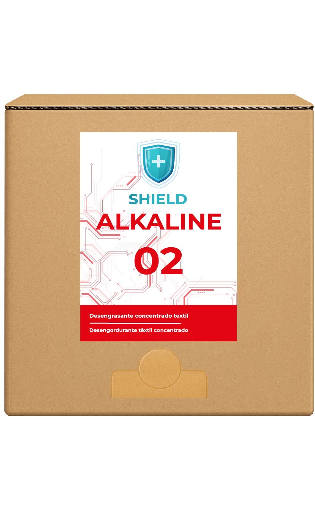 ECOBAG SYSTEM XXL SHIELD ALKALINE 02 es un desengordurante concentrado textil, formulado para eliminar grasas, aceites y residuos orgánicos de tejidos y materiales industriales resistentes. Su fórmula alcalina actúa eficazmente en aguas duras o blandas, proporcionando un lavado profundo sin dañar los materiales. Ideal para lavanderías industriales y procesos textiles de alta exigencia. Sistema ECOBAG para dosificación precisa, segura y sostenible. Venta exclusiva para profesionales. Producto de uso profesional, no apto para uso doméstico.
