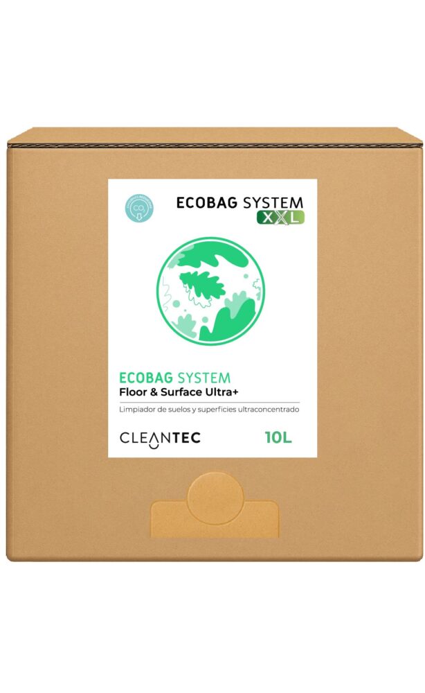 ECOBAG SYSTEM XXL FLOOR & SURFACE ULTRA+ es un limpiador multiusos ultraconcentrado, formulado para la limpieza diaria de suelos y superficies lavables. Elimina suciedad general, grasa ligera y manchas, dejando un acabado limpio y sin residuos. Ideal para su uso en oficinas, cocinas, hoteles y centros educativos. El sistema ECOBAG permite una dosificación limpia, precisa y sostenible. Venta exclusiva para profesionales. Producto de uso profesional, no apto para uso doméstico.