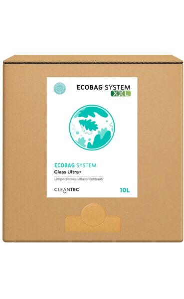ECOBAG SYSTEM XXL GLASS ULTRA+ es un limpiacristales y multiusos ultraconcentrado, diseñado para la limpieza profesional de cristales, espejos, acero inoxidable, mobiliario y superficies esmaltadas o vitrificadas. Su fórmula de secado rápido elimina huellas, polvo, grasa ligera y suciedad ambiental sin dejar velos ni marcas, proporcionando un acabado brillante y transparente. Ideal para oficinas, comercios, colectividades, hostelería y zonas comunes. El sistema ECOBAG permite una dosificación precisa, segura y sostenible, optimizando consumos y reduciendo residuos. Venta exclusiva para profesionales. Producto de uso profesional, no apto para uso doméstico.