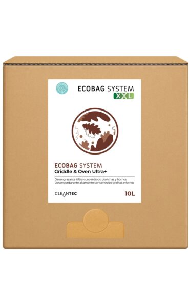 ECOBAG SYSTEM XXL GRIDDLE & OVEN ULTRA+ es un desengrasante ultraconcentrado de alta eficacia, diseñado para la limpieza de planchas y hornos, eliminando grasas, aceites y residuos quemados sin dañar las superficies. Ideal para su uso en cocinas industriales con equipos de alto rendimiento. Su fórmula avanzada asegura una limpieza profunda con mínimo esfuerzo. El sistema ECOBAG facilita la dosificación precisa y limpia. Venta exclusiva para profesionales. Producto de uso profesional, no apto para uso doméstico.